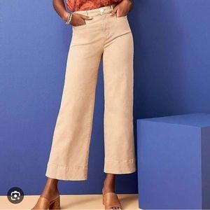 LOFT 10 Petite High Waist Slim Wide Leg Jeans
